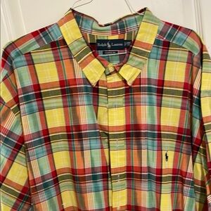 Ralph Lauren Plaid Casual Button Down Shirt